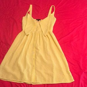 Bebor yellow and white striped dress